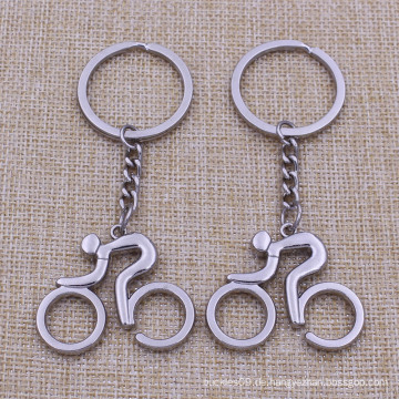 Kundenspezifische billige Mini-Geschenke Metall Fahrrad Schlüsselbund für Verkauf